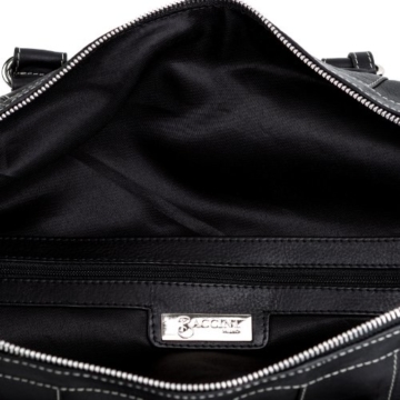 BACCINI Reisetasche TOBY - Weekender groß - Sporttasche echt Leder schwarz - 